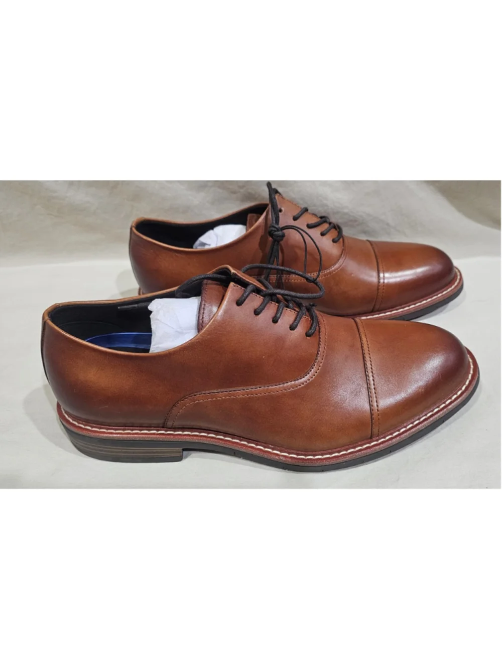 Mens Kenneth Cole Reaction Klay Flex Lace Up Brown Dress Shoes size 8.5 M